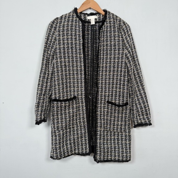 H&M Jackets & Blazers - H&M Checkered Long Blazer/Coat, Size 4, Great Condition!